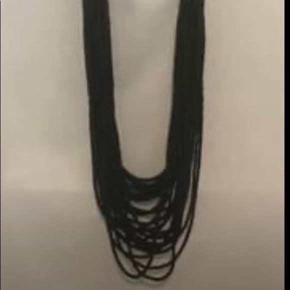 Chico’s Multi Strand Black Bead Necklace - Picture 2 of 6